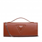 Preview: Lange Clutch aus Kalbsleder in cognac